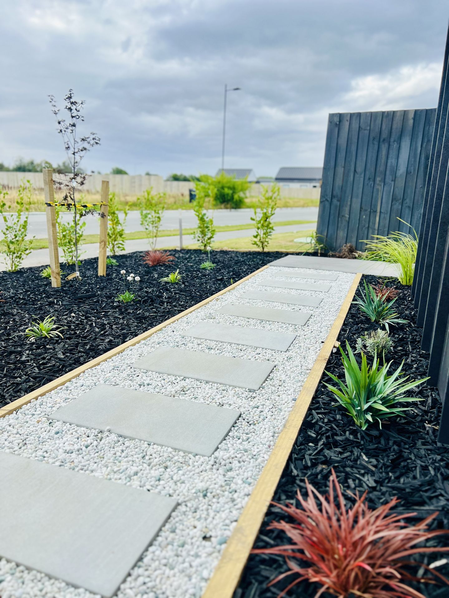 Garden edging installation by SK Civil in Christchurch